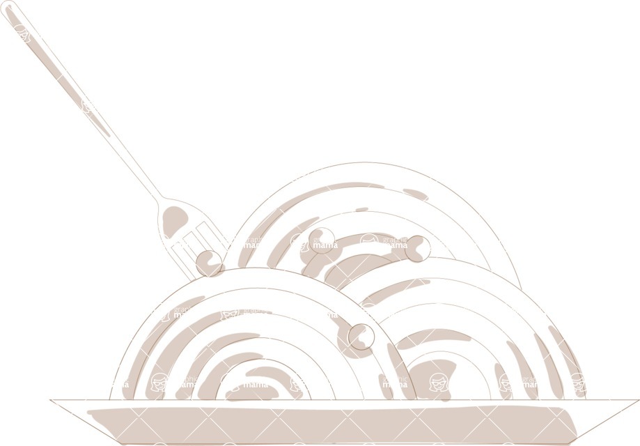 Italy Themed Graphic Collection - Pasta Hand Drawn Graphic